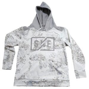 SHE Outdoor Women Tundra Camo Fleece Hoodie Gray White Bass Pro Shops 480S314* M